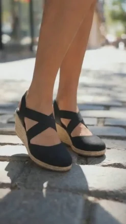 Zapato Happy Shoes Para Mujer De Cuña Espadrille 08500