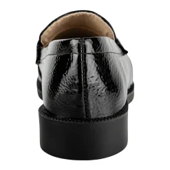 Zapato Mocasín Para Mujer Stampa Charol Negro 07072